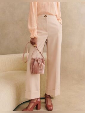 Sezane Damon Trousers in Rosy Beige